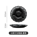 Axyaa Ceramic Sushi Vegetable Fruit Plate, Four Grid Divided Plate