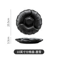 Axyaa Ceramic Sushi Plate, Four Grid Divided Vegetable & Fruit Plate