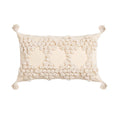 Axyaa Tufted Diamond Pattern Cushion Cover - Nordic Style Beige Yellow Tassel Pillowcase