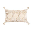 Axyaa Tufted Diamond Pattern Cushion Cover - Nordic Style Beige Yellow Tassel Pillowcase