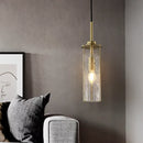 Axyaa Elegant Cracked Glass Chandelier - Modern All Copper Lighting for Living Room