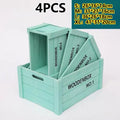 Axyaa Vintage Wooden Frame Storage Boxes Set of 4
