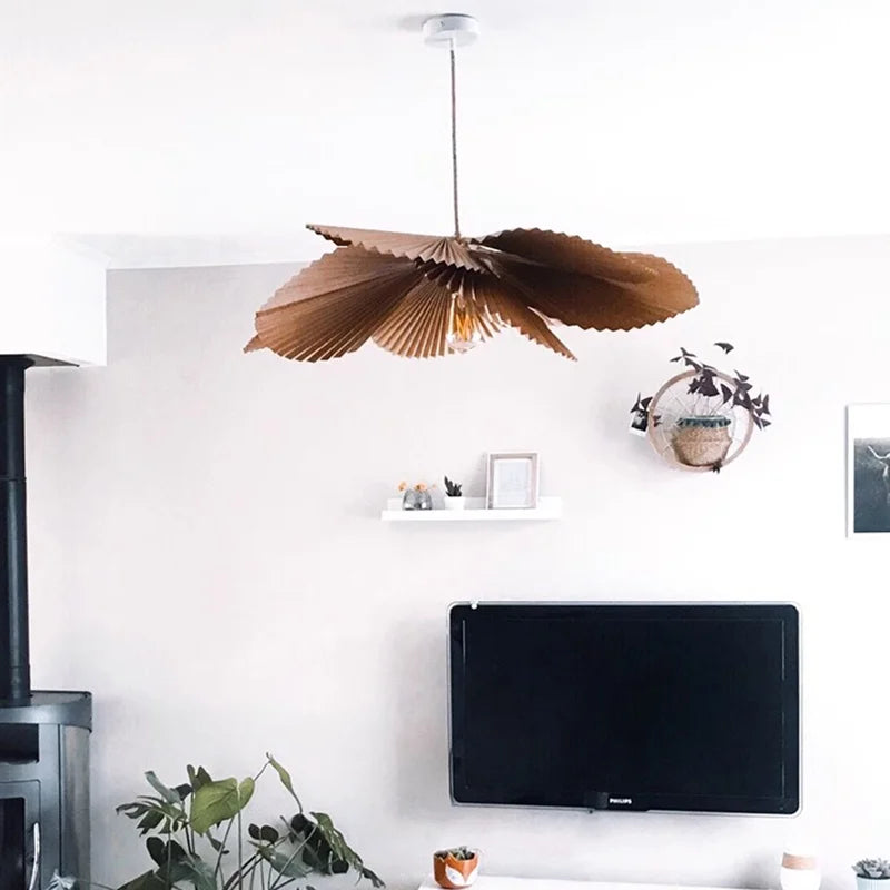 Axyaa Wabi Sabi Paper Ceiling Lamp Chandelier LED Pendant Lights Home Decor Luster