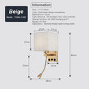 Axyaa Bedside LED Wall Lamp with USB Port, 1W Spotlight for Modern Indoor Lighting