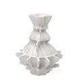Axyaa Abstract Pleated Gear Resin Vase Home Decor Accessory