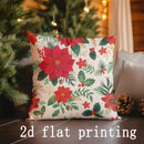 Axyaa Christmas Fox & Floral Pillow Cover for Sofa, Bedroom & Car