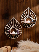 Axyaa Floating Crystal Shelf Display for Boho Home Decor in Living Room