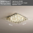 Axyaa Nordic Crystal LED Ceiling Chandelier - Luxury Gold Chrome Lighting for Home Décor