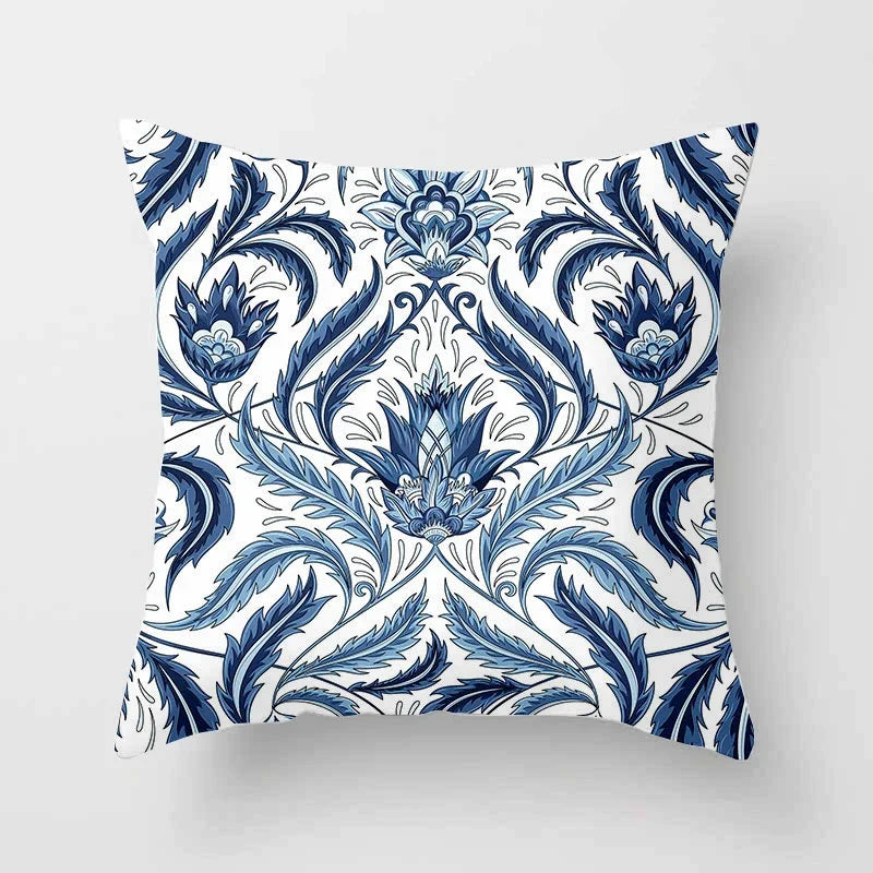 Axyaa Blue Mandala Pattern Pillow Case 45*45cm