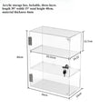 Axyaa 2 Tier Lockable Acrylic Display Cabinet for Car Toys, Action Figures, & Dolls
