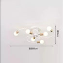Axyaa Black/White/Gold Metal Pendant - Minimalist Nordic Style