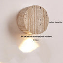 Axyaa Nordic Modern Yellow Travertine Stone Wall Sconce