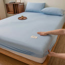 Axyaa Waterproof Washed Cotton Fitted Sheet Set