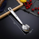 Axyaa Stainless Steel Serving Ladle Skimmer Colander Spoon Oil Separator Dishwasher Safe