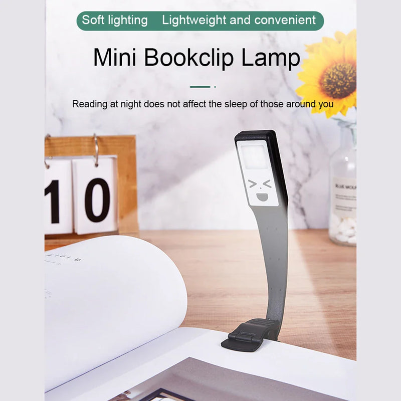 Axya LED Book Light: Rechargeable Reading Night Lamp, Portable Clip Desk Light