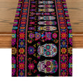 Axyaa Halloween Skulls Table Runner for Kitchen and Dining Room