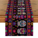Axyaa Halloween Skulls Table Runner for Kitchen and Dining Room