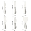 Axyaa Matte Silver Stainless Steel Cutlery Set - 6Pcs Butter Cheese Slicer Cutter