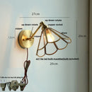 Axyaa Modern Glass Wall Lamp with Pull Chain Switch for Living Room