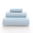 Axyaa Coral Fleece Towel Set - 3-Piece Thick & Enlarged Square Bath Towels