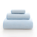 Axyaa Coral Fleece Towel Set - Thick & Enlarged - 3 Piece Square Bath Towel