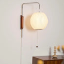 Axyaa Japanese Style Pull-string Wall Lamp for Study Room and Bedroom