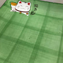 Axya Beckoning Cat Square Porcelain Plate: Japanese Multi-color Ceramic Tableware