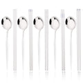 Axyaa Black Gold Stainless Steel Chopsticks Spoon Set