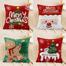 Axyaa Christmas Red Joyful Pillow for Bedroom & Living Room Decor
