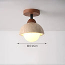 Axyaa Travertine Stone Ceiling Lamp Chandelier for Home Living Room Dining Room