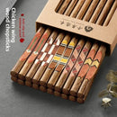 Axyaa Ironwood Chopsticks Set, Bohemian Style, Non-Slip, Japanese, Sushi, Tableware