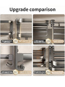 Axyaa Aluminum Towel Rack: Upgrade Grey/Black 40-60CM Bathroom Storage Bar