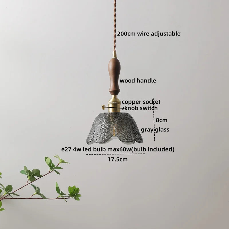 Axyaa Fabric Copper LED Pendant Lights, E14 Nordic Hanging Lamp for Home Decor