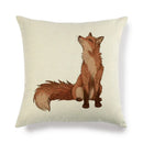 Axyaa Fox Pattern Linen Pillow Cover 45*45cm