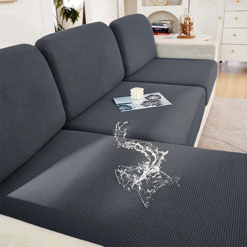 Axyaa Stretch Sofa Seat Cushion Covers - Washable Fabric Slipcover for Living Room