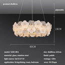 Axyaa Modern Glass Flower LED Chandelier for Home Living Room Bedroom Decor