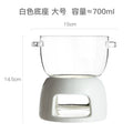 Axyaa Chocolate Chafing Dish Cup Glass Bowl Cheese Melting Pot Heating Mug