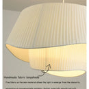 Axyaa Cream Fabric Chandelier LED Ceiling Lamp