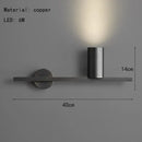 Axyaa Brass Wall Light 4000K Gold Black Sconce for Bedroom Foyer Stairs Elegant Atmosphere