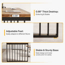 Axyaa 78'' Modern 2-Person Office Desk with Metal Legs, Industrial Wooden Computer Workstation