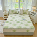Axyaa Silk Printing Latex Mattress Set - Summer Cool Breathable Mesh - 3-Piece