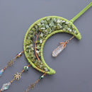 Axyaa Moon Crystal Pendant Sun Catcher Garden Car Decoration