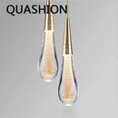 Axya Crystal Drop Pendant Light for Bedroom Decor & Home Lighting