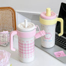 Axyaa 1000ML Stainless Steel Insulated Tumbler with Handle and Straw