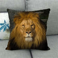 Axyaa Tiger Lion Printed Cushion Cover for Home Sofa Bed Decoration