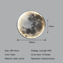 Axyaa Moon Mural LED Wall Lamp Modern Indoor Lighting Sconce for Bedroom & Foyer