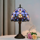 Baroque Pattern Stained Glass Table Lamp by Axyaa - Handmade Modern Style for Home and Office