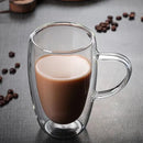 Axyaa Double Wall Glass Cup Handmade Tea Drink Coffee Mug Whisky Glass