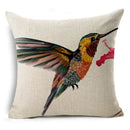 Axyaa Linen Cushion Cover 45x45cm, Flower & Animal Design for Sofa & Bed