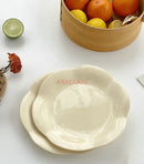 Axyaa Ceramic Dining Dessert Salad Plate Set - Household Serving Plates